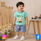 Eboo Baby Boy Summer Cotton 2-Piece Outfit – Happy Lion Printed T-Shirt & Shorts Set