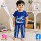 Eboo Boys' 2-Piece Short-Sleeve Shark Pajama Set
