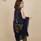 Eboo Navy Blue Girls’ Traditional Suit — Chiffon Dupatta & Brocade Pants Set