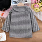 Eboo Kids' Black and White Houndstooth Print Coat / Jacket