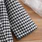 Eboo Kids' Black and White Houndstooth Print Coat / Jacket