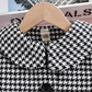 Eboo Kids' Black and White Houndstooth Print Coat / Jacket