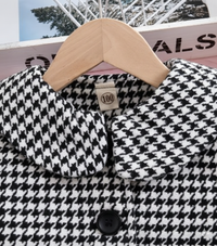 Eboo Kids' Black and White Houndstooth Print Coat / Jacket