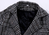 Eboo Classic Checkered Long Winter Coat (GREY)