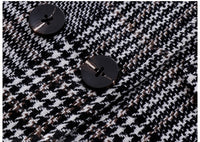 Eboo Classic Checkered Long Winter Coat (GREY)