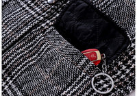Eboo Classic Checkered Long Winter Coat (GREY)