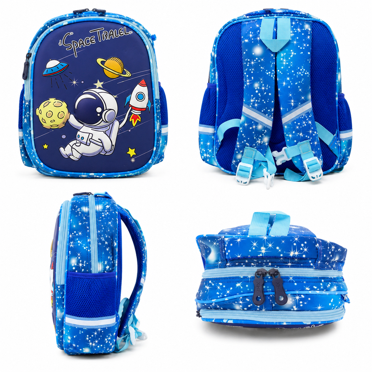 Eboo Kids Space Travel School Backpack – Lightweight Astronaut Printed School Bag for Boys