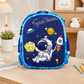 Eboo Kids Space Travel School Backpack – Lightweight Astronaut Printed School Bag for Boys