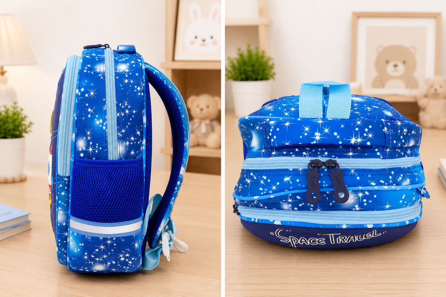 Eboo Kids Space Travel School Backpack – Lightweight Astronaut Printed School Bag for Boys