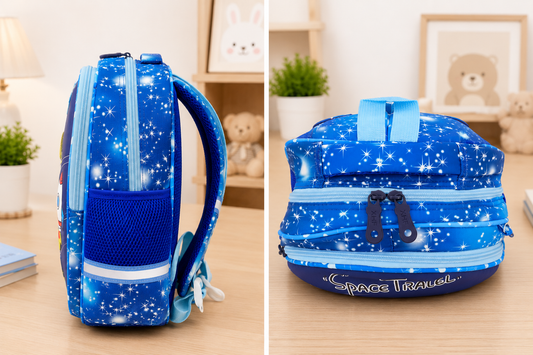Eboo Kids Space Travel School Backpack – Lightweight Astronaut Printed School Bag for Boys