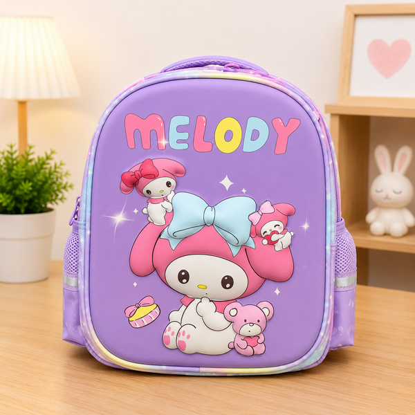 Eboo Kids My Melody School Backpack Ã¢?? Cute Purple Cartoon School Bag for Girls