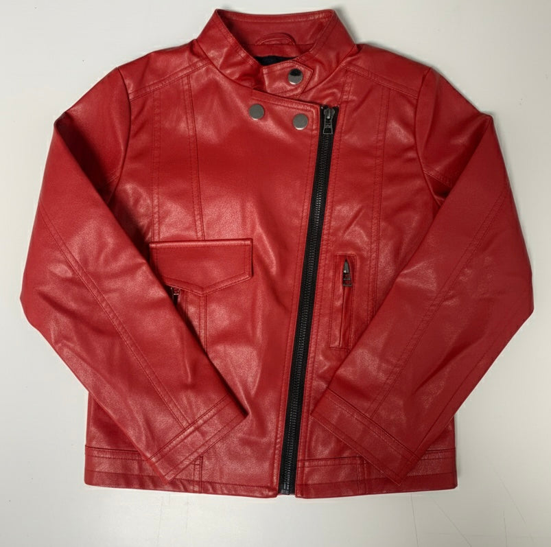 Eboo Faux Leather Jackets Children's Zip Up Motorcycle Short PU Moto Biker Jacket