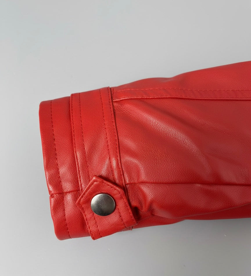 Eboo Faux Leather Jackets Children's Zip Up Motorcycle Short PU Moto Biker Jacket