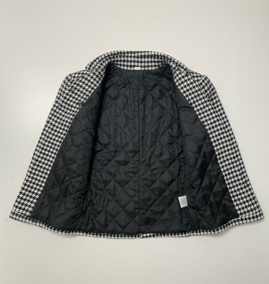 Eboo Kids' Black and White Houndstooth Print Coat / Jacket
