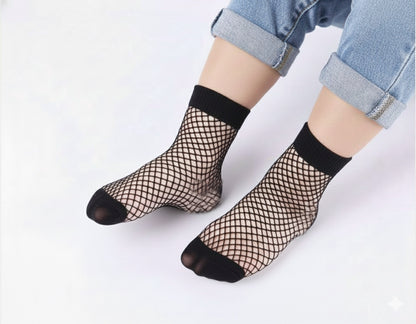Eboo Mesh Fishnet Socks for Baby Girls - Cotton, Breathable