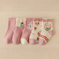 Eboo Pack of 5 Girls’ Cute & Comfortable Socks – Assorted Colors & Styles