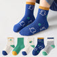 Eboo Kids Cartoon Cotton Socks – Pack of 5 | Soft & Colorful Everyday Socks