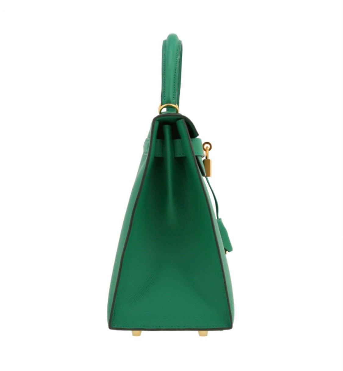 Eboo Elegant Leather Handbag with Gold-Tone Lock & Shoulder Strap