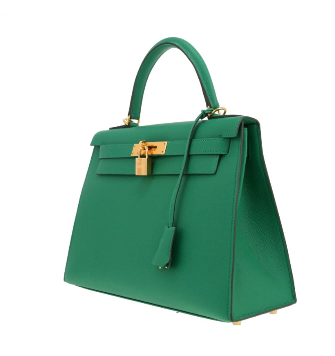 Eboo Elegant Leather Handbag with Gold-Tone Lock & Shoulder Strap