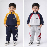 Eboo Sporty Fleece 2-Piece Set: Long Sleeve Quarter-Zip Top