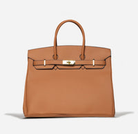 Eboo Women’s Premium Leather Handbag – Elegant Structured Tote Bag with Gold Lock