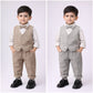 Eboo Boys Waistcoat with Striped Shirt and Trousers Set
