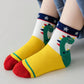 5 Pairs Kids Cartoon Dinosaur & Striped Warm Toddler Socks (Girls & Boys)