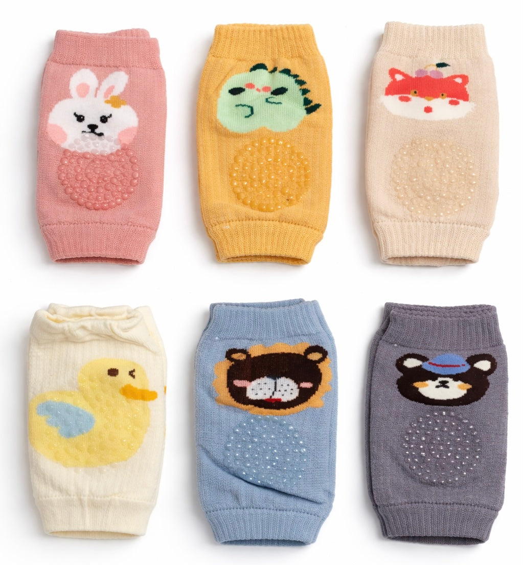 Baby Crawling Knee Pads – Soft Anti-Slip Protective Knee Guards with Cute Cartoon Designs