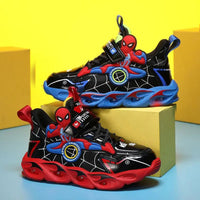 Eboo Kids LED Light-Up Sports Shoes | Cartoon Spider-Man Design Sneakers for Boys