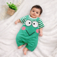 Eboo Cute Frog Print Short Sleeve Romper