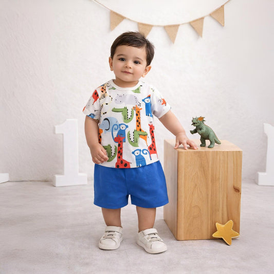 Eboo Boys T-shirt & Shorts Set with Glasses