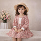 Eboo High Quality Autumn Floral Dress Elegant Flowerwork