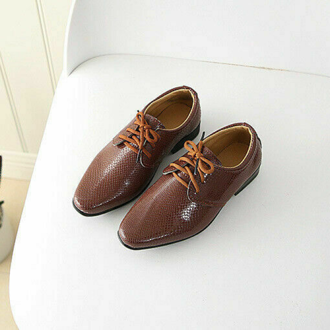Boys Formal Dress Shoes • Classic Lace-Up Party & Wedding Shoes