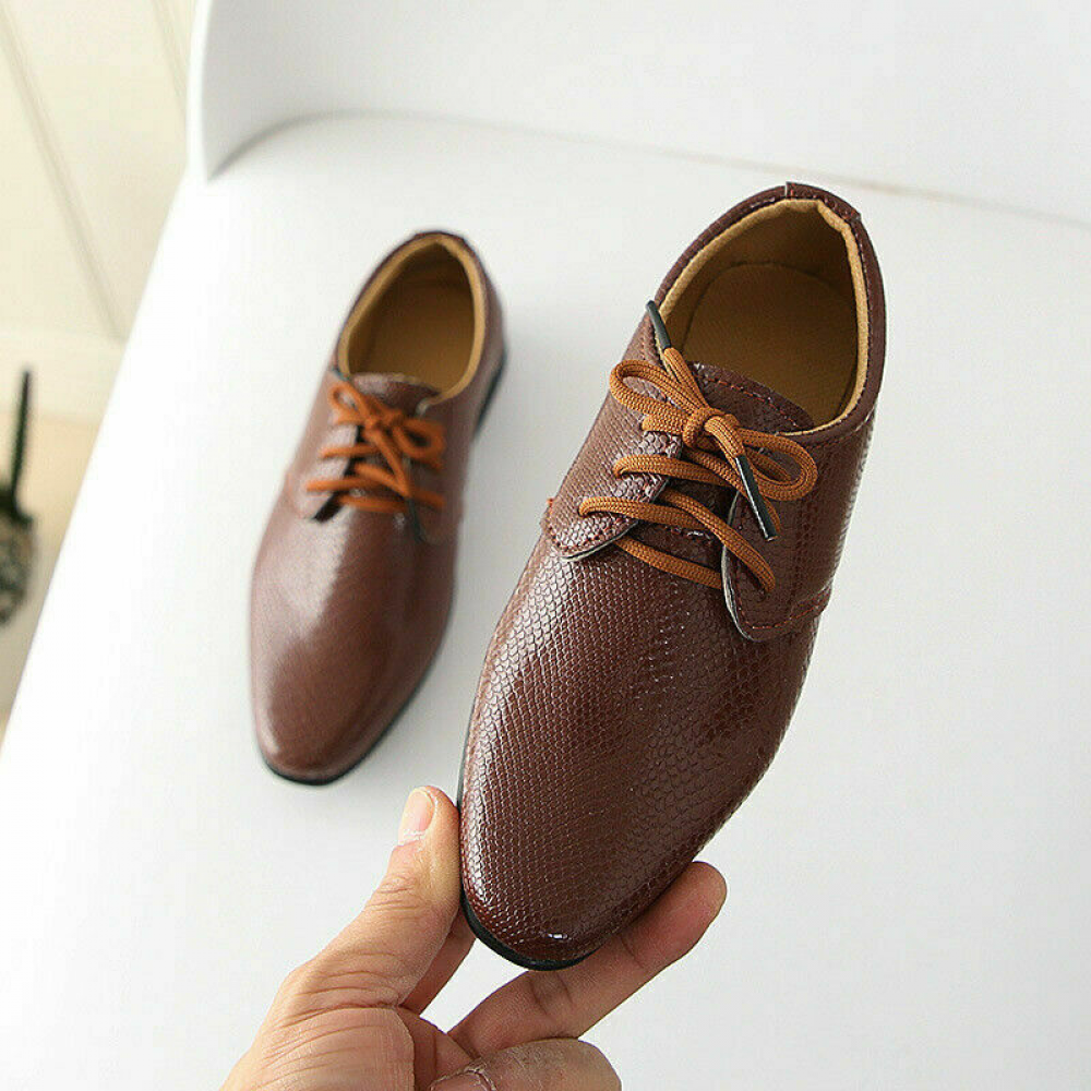 Boys Formal Dress Shoes • Classic Lace-Up Party & Wedding Shoes