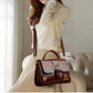 Eboo Elegant Brown Leather Handbag for Women | Premium Crossbody & Top Handle Bag