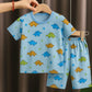 Eboo Boys Cute Dino Printed Round Neck Pure Cotton T-Shirt With Shorts