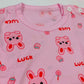 Eboo Girls Printed Round Neck T-shirt With Shorts - Clothing Set