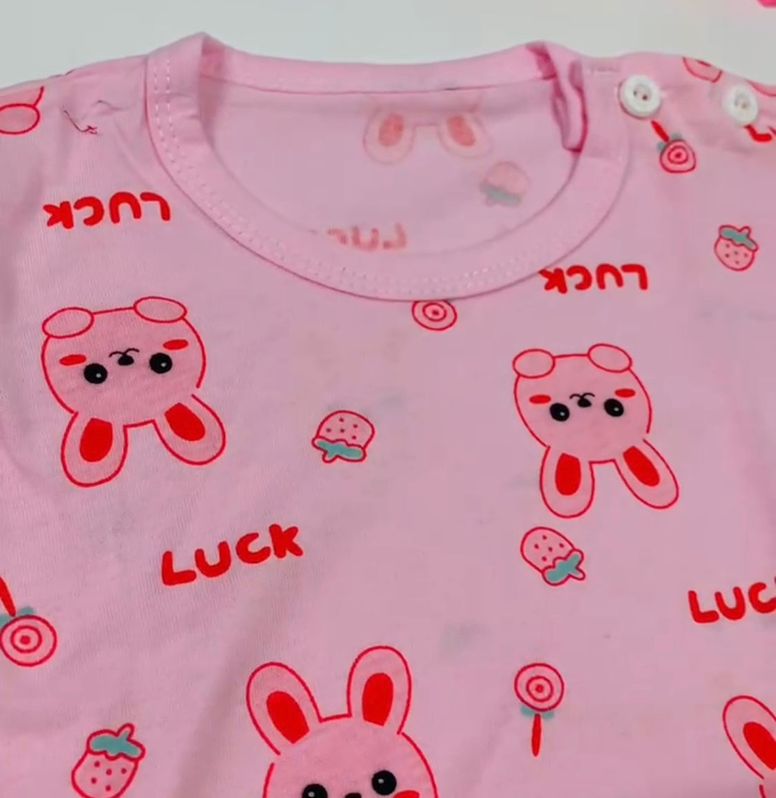 Eboo Girls Printed Round Neck T-shirt With Shorts - Clothing Set
