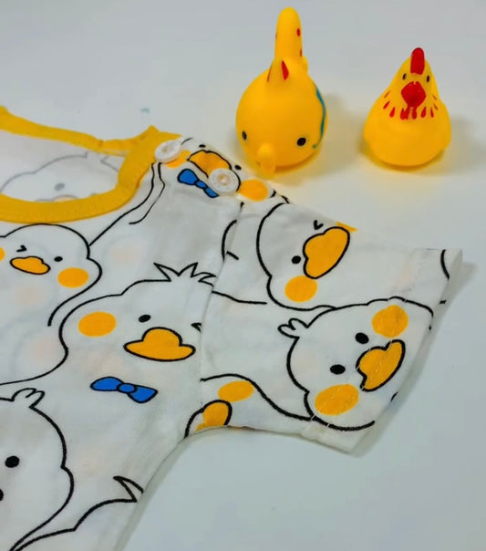 Eboo Boys Cute Duck Printed Round Neck Pure Cotton T-Shirt With Shorts