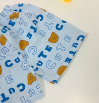 Eboo Summer Cute Teddy Print outfit Set for Kids
