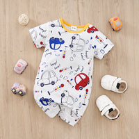 Eboo Newborn Cars Print Romper Cute,Comfortable,Soft