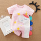 Cute Cartoon Unicorn 3D Printed Cotton Romper Newborn Clothe Comfortable Soft Short Sleeve Baby Boys Girls