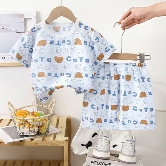 Eboo Summer Clearance Shirt and Shorts Set for Kids Boys Girls