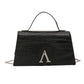 Eboo Structured Top-Handle Satchel with Signature Gold-Tone V-Hardware