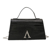 Eboo Structured Top-Handle Satchel with Signature Gold-Tone V-Hardware