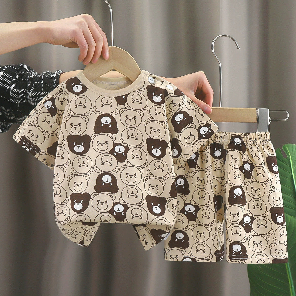 Eboo Infant Boys Girls Short Sleeved Tops Shorts Two Piece Outfits Set