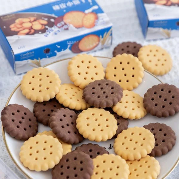 6 Pcs/box Creative Biscuit Rubber Eraser