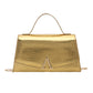 Eboo Structured Top-Handle Satchel with Signature Gold-Tone V-Hardware