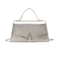 Eboo Structured Top-Handle Satchel with Signature Gold-Tone V-Hardware