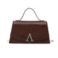 Eboo Structured Top-Handle Satchel with Signature Gold-Tone V-Hardware
